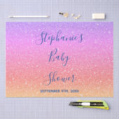 Babydusche Rosa Lila Glitzer Custom Niedlich 2021 Seidenpapier (Handwerk)