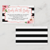 Babydusche Rosa Mädchen bringen eine Reservierungs Begleitkarte (Vorne/Hinten)