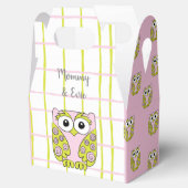 Babydusche Rosa Owl Geschenkschachtel (Geöffnet)