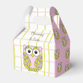 Babydusche Rosa Owl Geschenkschachtel (Vorderseite)