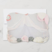 Babydusche Rosa Party Schicksal Einladung (Rückseite)