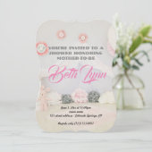 Babydusche Rosa Party Schicksal Einladung (Stehend Vorderseite)