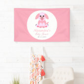 Babydusche Rosa Personalisierte Welpe Willkommen Banner (Insitu)