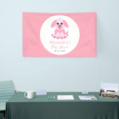 Babydusche Rosa Personalisierte Welpe Willkommen Banner (Messeveranstaltung)