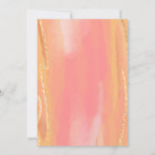 Babydusche Rosa Pfirsichgarten Blüte Blume Einladung (Rückseite)