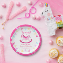 Babydusche rosa Rockrockshopfpferd individuelle Na