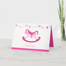 Babydusche Rosa Rosa Rosenpferd Aquarellkunst Karte