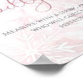 Babydusche Rosa Schneeflocke Wie groß ist der Bauc Poster (Ecke)