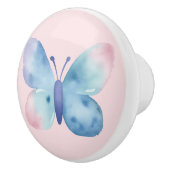 Babydusche, rosa und blaue Schmetterlingseife Keramikknauf (Rechts)