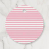 Babydusche Rosa und Weiß Geschenkanhänger (Rückseite)