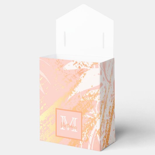 Babydusche Rose Goldfolien Geschenkschachtel (Geöffnet)