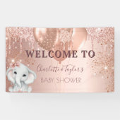 Babydusche Rose Goldmelone Banner (Horizontal)
