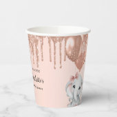 Babydusche Rose Goldmelone Pappbecher (Links)