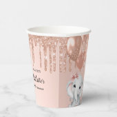 Babydusche Rose Goldmelone Pappbecher (Rechts)