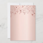 Babydusche Rose Goldstars Einladung (Rückseite)