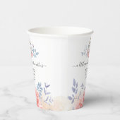 Babydusche Rose Roses Pumpkin Bloral Pappbecher (Rechts)