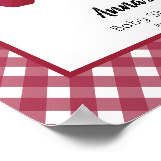 Babydusche Rote Apfel Poster (Ecke)