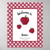 Babydusche Rote Apfel Poster (Vorne)