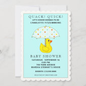 Babydusche Rubber Ducky mit Umbrella Einladung (Vorderseite)