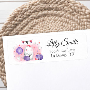 Babydusche Rücksendeadresse Etikett Little Boo Gir