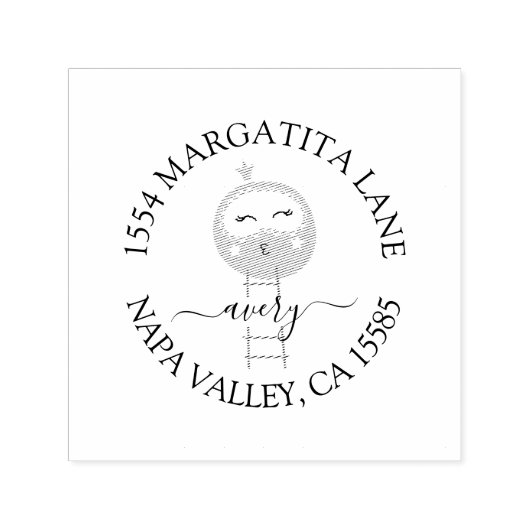 Babydusche Rücksendeadresse Selbstfarbige Briefmar Permastempel (Design)