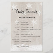 Babydusche rund um die Welt Snowman Baby-Dusche (Rückseite)