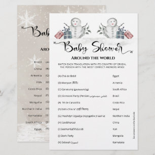 Babydusche rund um die Welt Snowman Baby-Dusche