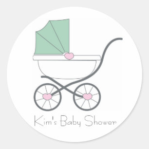 Babydusche Runder Aufkleber