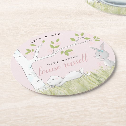 Babydusche Runder Pappuntersetzer (Angewinkelt)