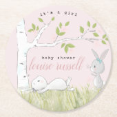 Babydusche Runder Pappuntersetzer (Vorderseite)