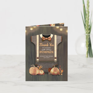 Babydusche Rustic Fall Pumpkin Vielen Dank Dankeskarte