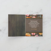 Babydusche Rustic Fall Pumpkin Vielen Dank Dankeskarte (Innenseite)