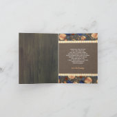 Babydusche Rustic Fall Pumpkin Vielen Dank Dankeskarte (Innenseite)