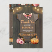 Babydusche Rustic Fall Pumpkins Niedlich Danke (Vorne/Hinten)