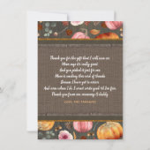 Babydusche Rustic Fall Pumpkins Niedlich Danke (Rückseite)