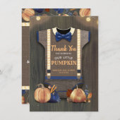 Babydusche Rustic Fall Pumpkins Niedlich Danke (Vorne/Hinten)