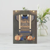 Babydusche Rustic Fall Pumpkins Niedlich Danke (Stehend Vorderseite)