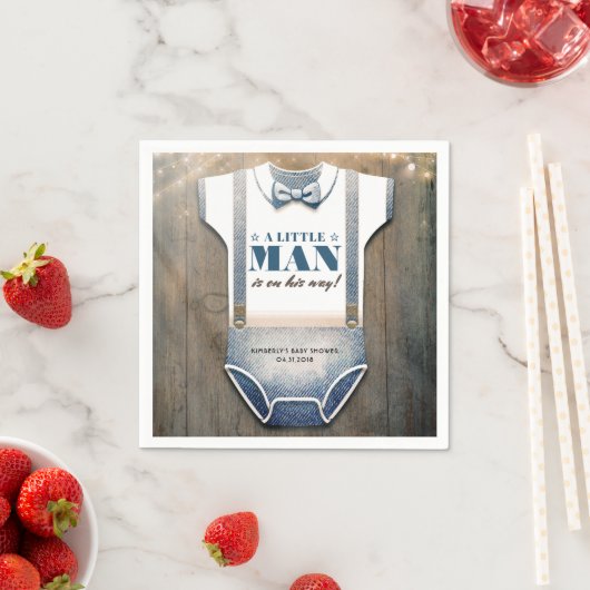 Babydusche Rustikale Bodysuite Serviette (Beispiel)