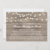 Babydusche Rustikale String Lights Babys Atem Einladung (Rückseite)