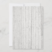 Babydusche Rustikales Gipskraut Weißholz Einladung (Rückseite)