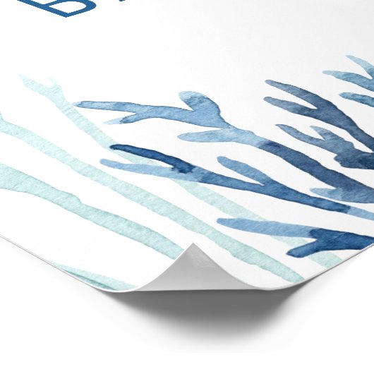 Babydusche Sailboat Begrüßungszeichen Poster (Ecke)