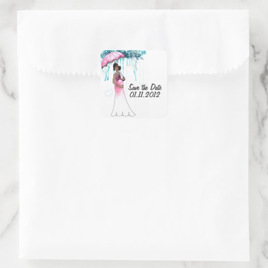 Babydusche Save the Date Aufkleber (Tasche)