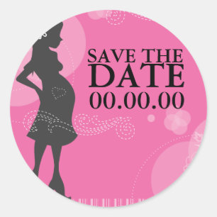 Babydusche Save the Date Aufkleber