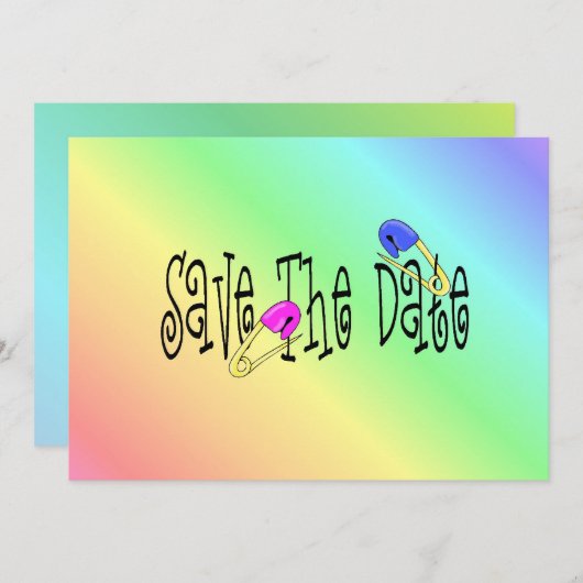 Babydusche - SAVE THE DATE - Einladung (Vorne/Hinten)