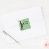 Babydusche Save the Date Quadratischer Aufkleber (Umschlag)
