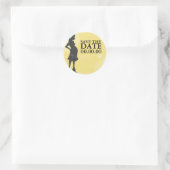 Babydusche Save the Date Runder Aufkleber (Tasche)