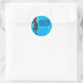 Babydusche Save the Date Runder Aufkleber (Tasche)