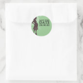 Babydusche Save the Date Runder Aufkleber (Tasche)