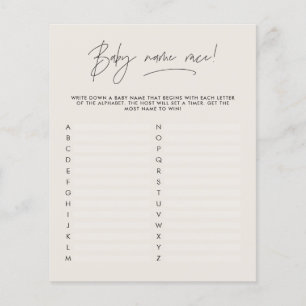 Babydusche schätzen den Namen moderne Krabbe schwa