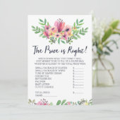 Babydusche schätzt das Preisspiel Einladung (Stehend Vorderseite)